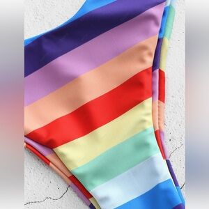 Bikini colourful Striped women’s Swim Set bikini rainbow